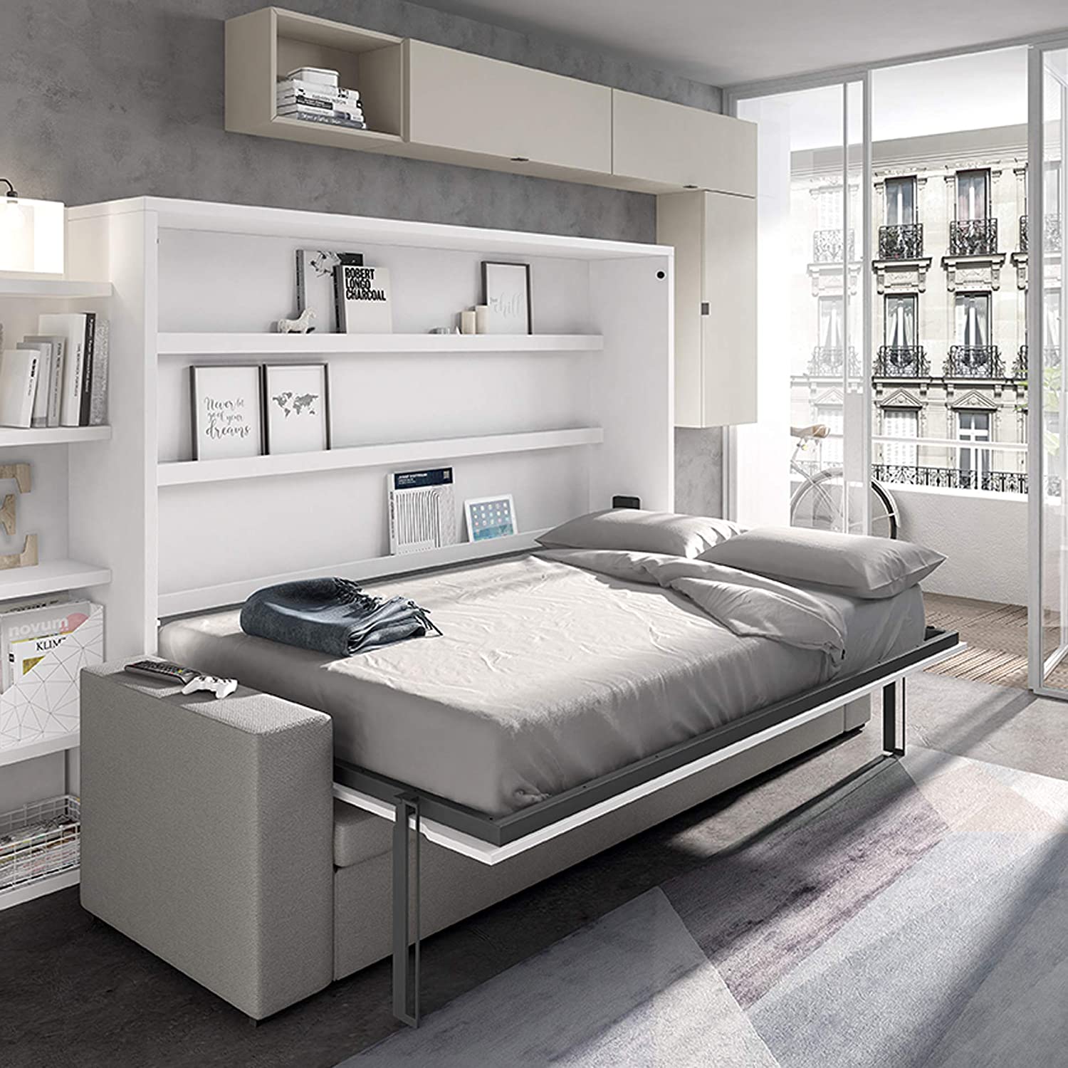 lit escamotable canape ouvert ros